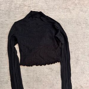 Aeropostale Soft Turtle Neck Long Sleeve Crop Top | Size XS
